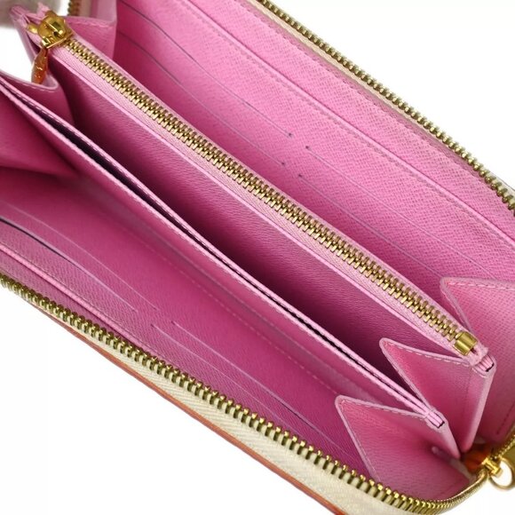 Louis Vuitton White Multicolor Zippy Wallet M60241 CA4111 153886 - Picture 11 of 12